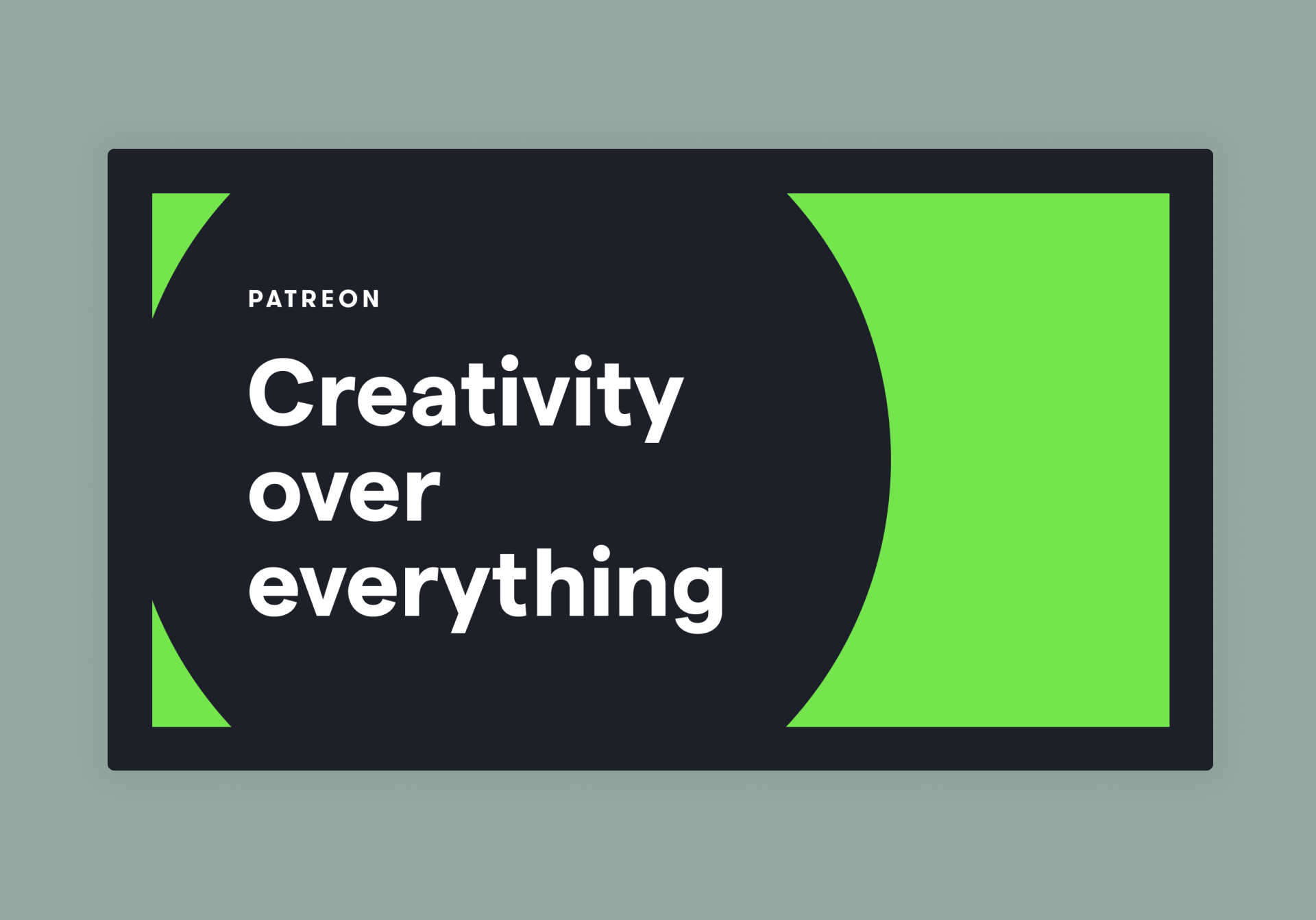Screenshot of Creativity over Everything webpage